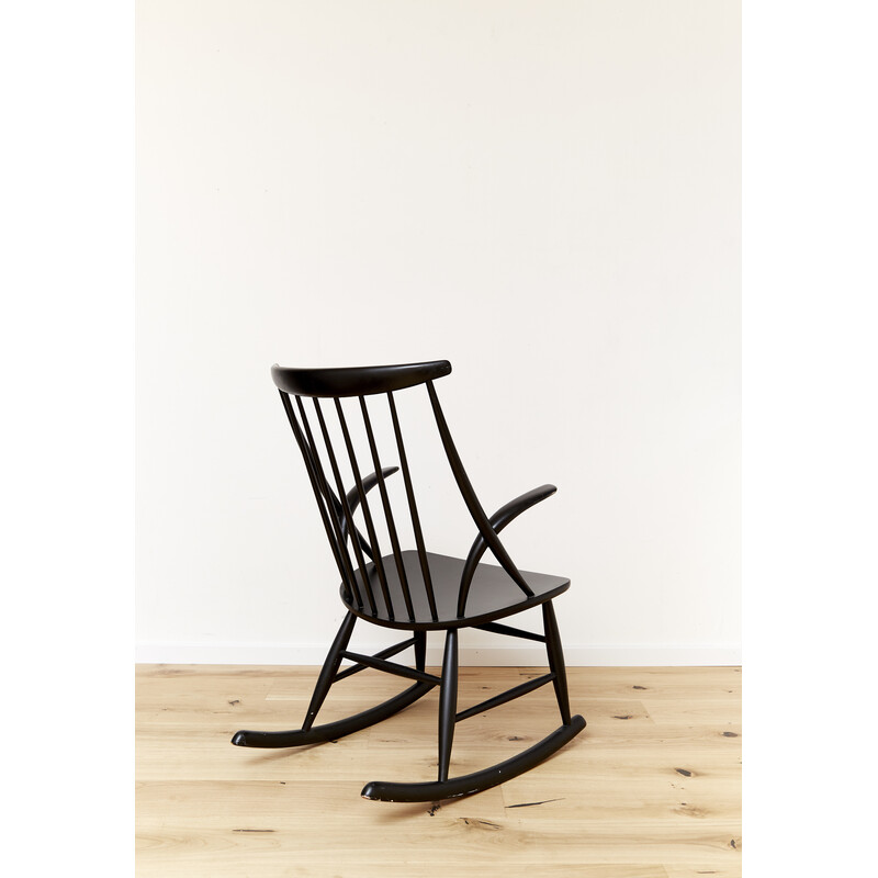 Vintage rocking chair Iw3 by Illum Wikkelsø for Niels Eilersen