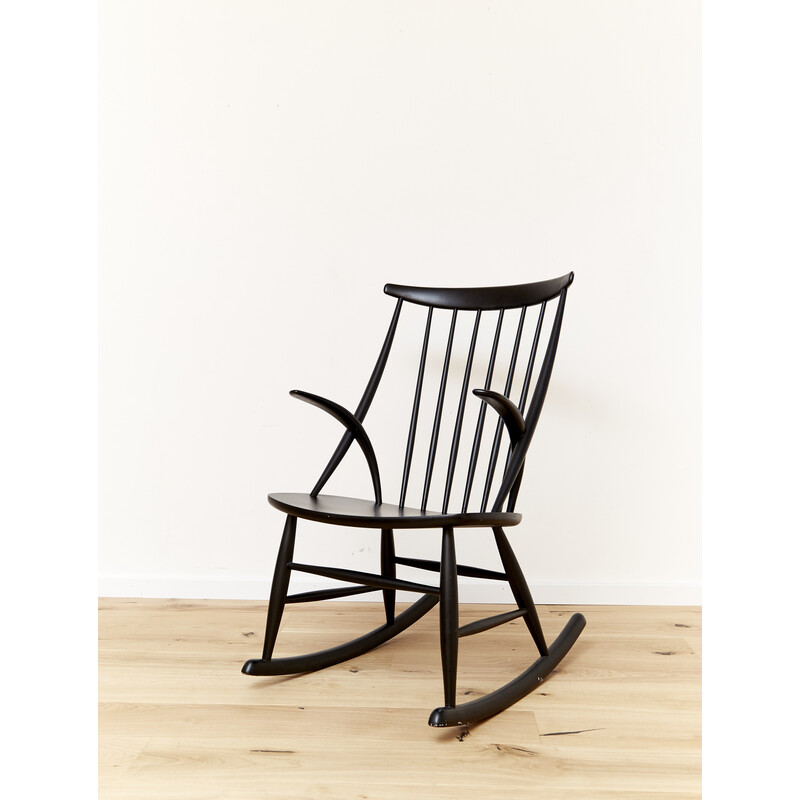 Chaise à bascule vintage Iw3 d'Illum Wikkelsø pour Niels Eilersen