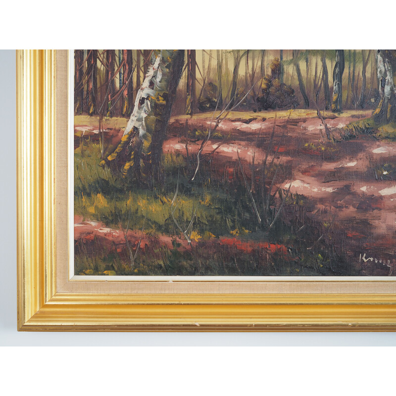 Peinture vintage "The Deep in the forest", 1970