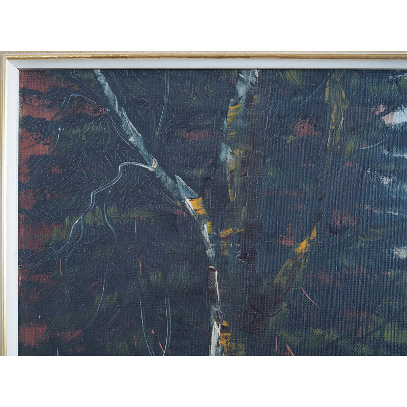 Peinture vintage "The Deep in the forest", 1970