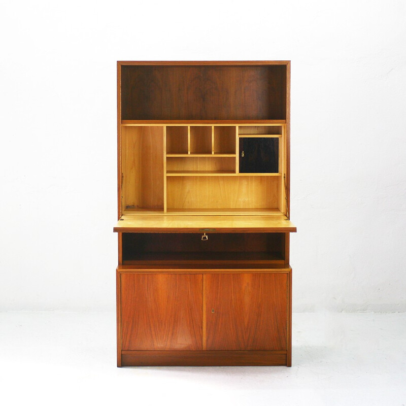 Mid-Century walnut secretary - 1960s 