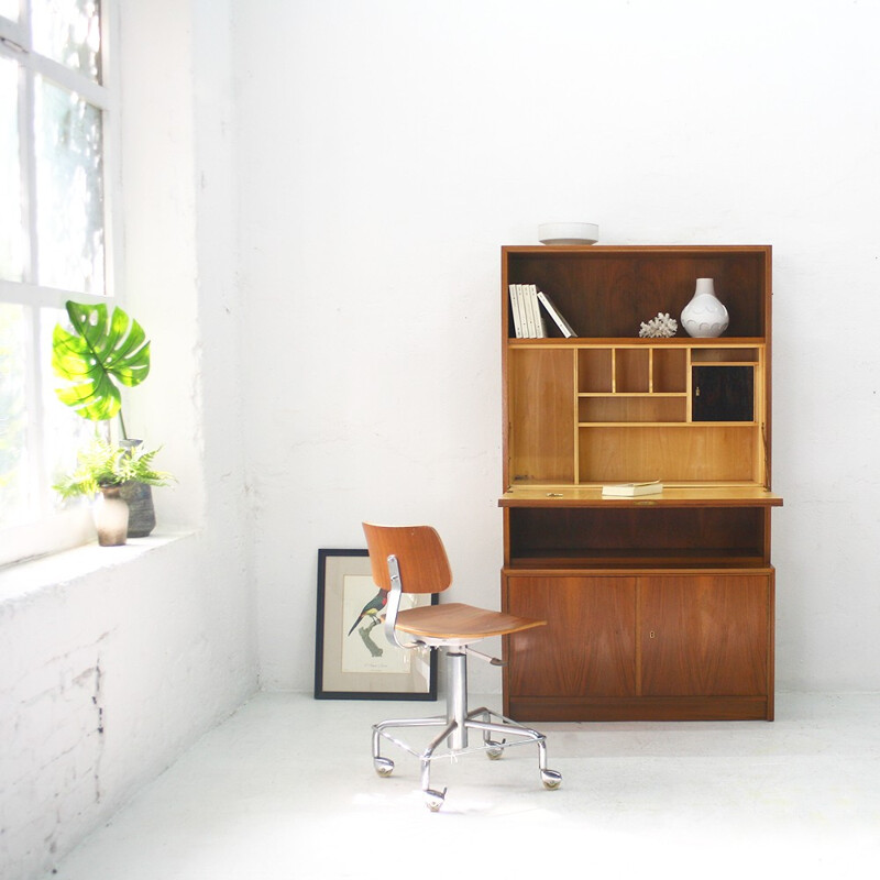 Mid-Century walnut secretary - 1960s 