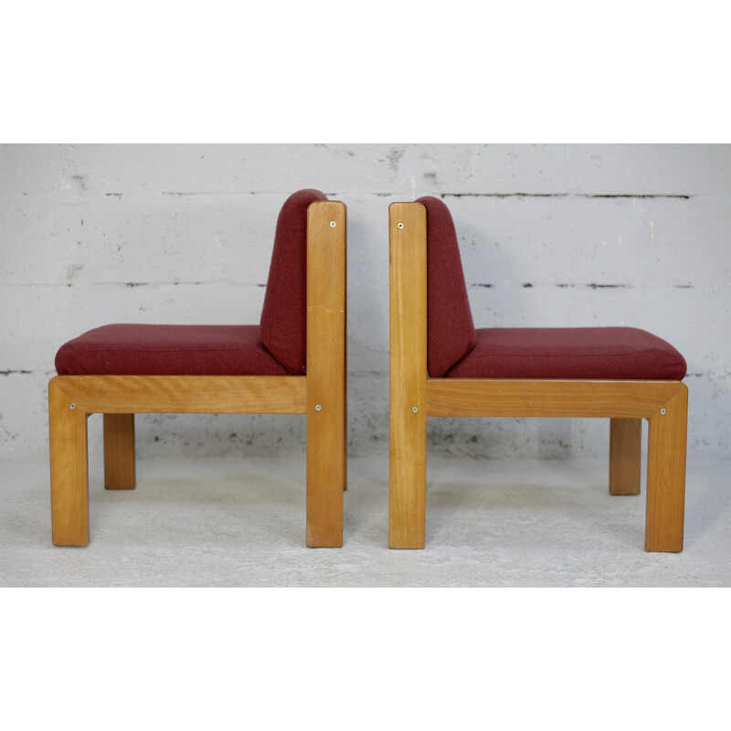 Paire de fauteuils vintage "framboise" par André Sornay, France 1960