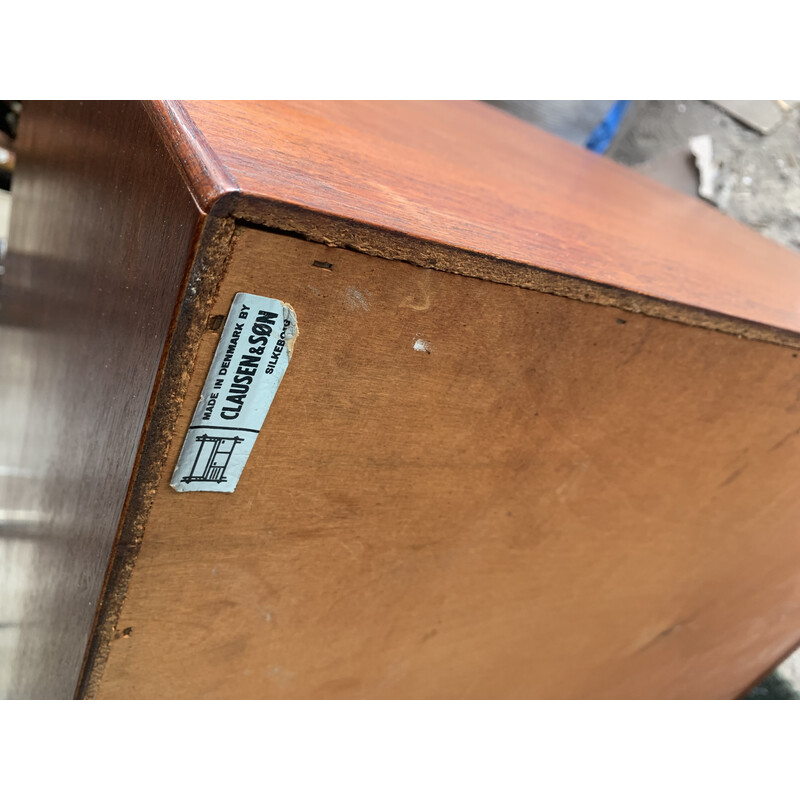 Vintage sideboard in teak by Clausen and Son, Denmark 1960s