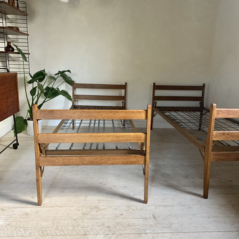 Vintage oakwood daybed, 1960s