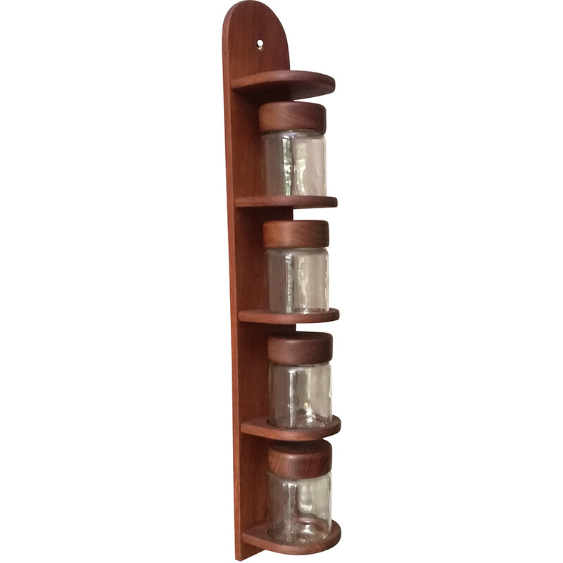 Vintage wall spice rack by Digsmed, Denmark 1960
