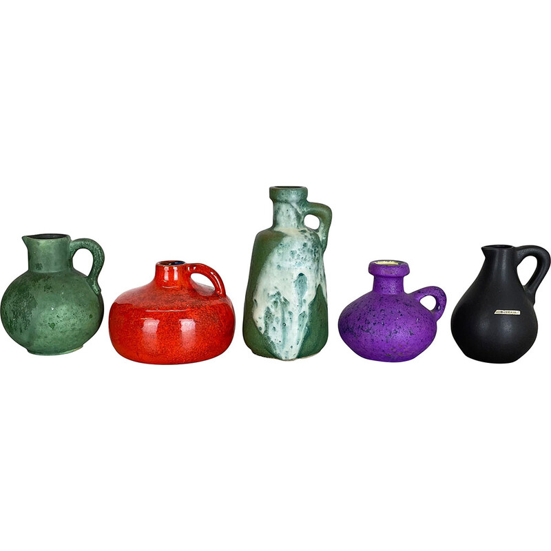 ensemble de 5 vases vintage