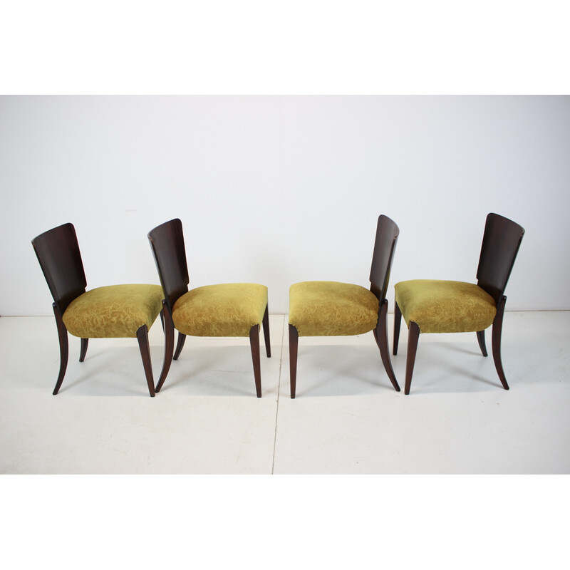 Set of 4 vintage Art Deco chairs H-214 by Jindrich Halabala for Up Závody, 1930s