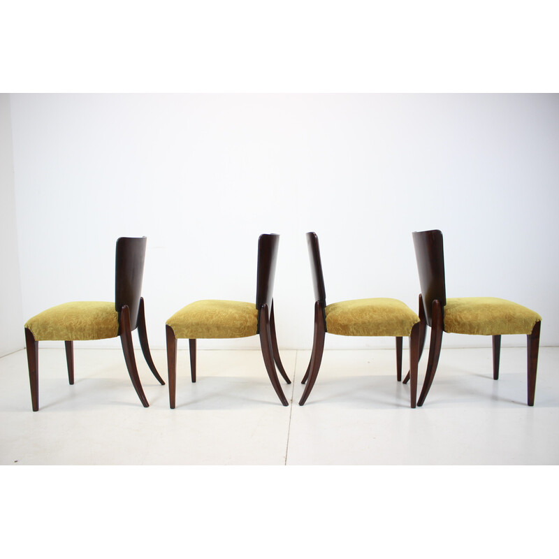 Set of 4 vintage Art Deco chairs H-214 by Jindrich Halabala for Up Závody, 1930s