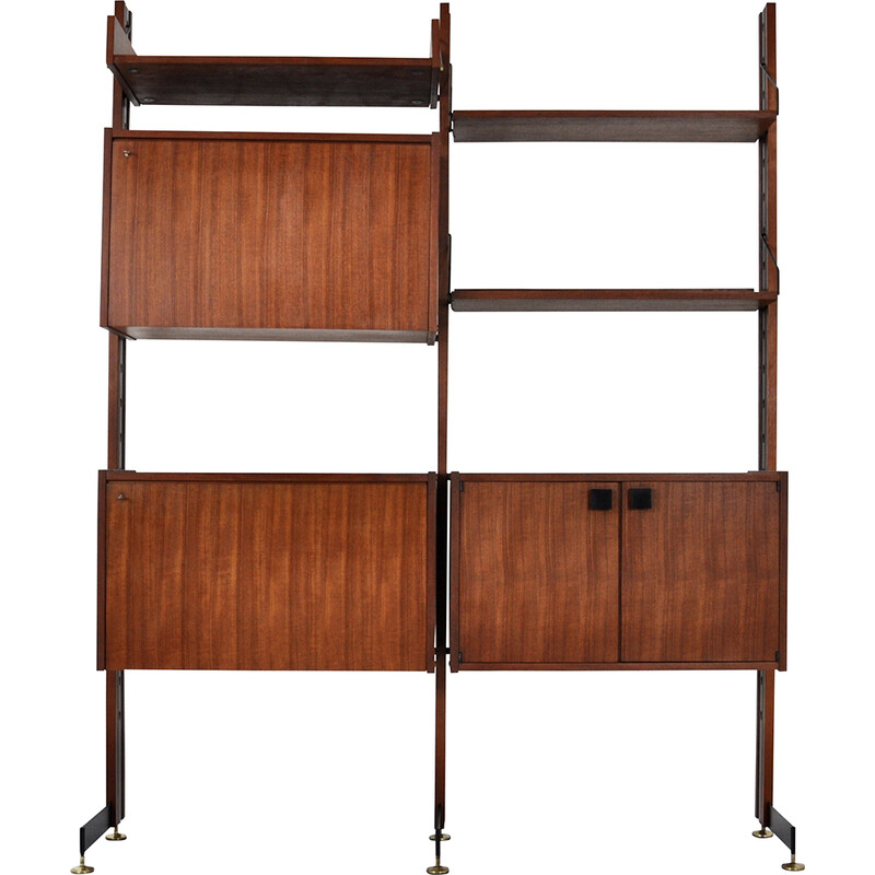Vintage Selex wood bookcase by Industria Mobili Barovero, 1960s