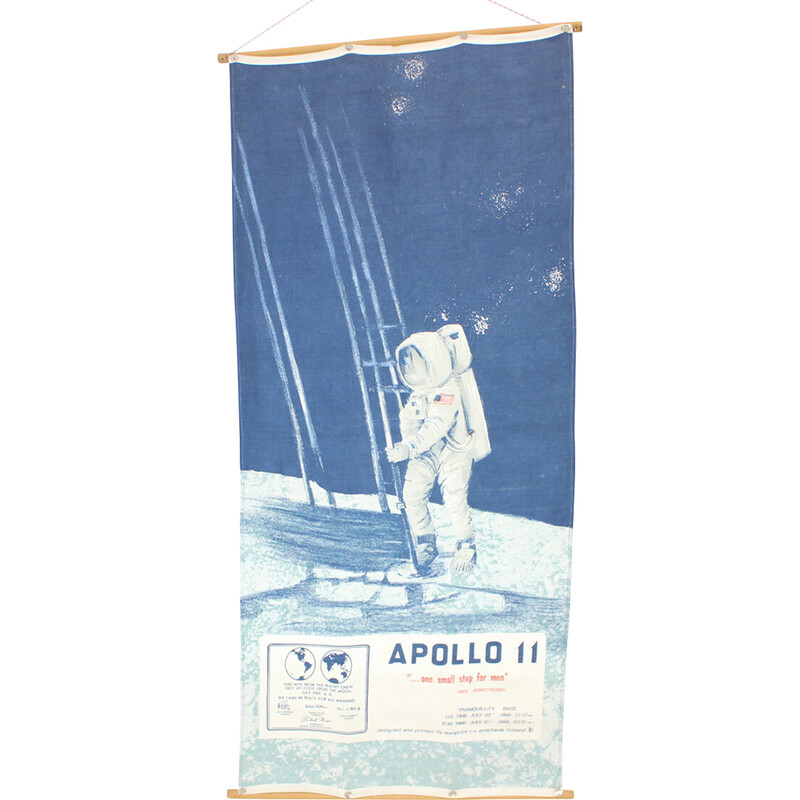 Vintage Neil Armstrong nasa vtg Apollo 11 stoffen wanddecoratie