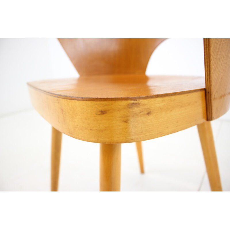 Vintage beukenhouten fauteuil van Oswald Haerdtl, Tsjechoslowakije 1959