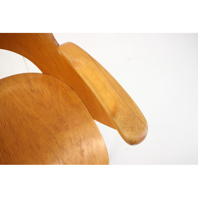 Vintage beechwood armchair by Oswald Haerdtl, Czechoslovakia 1959