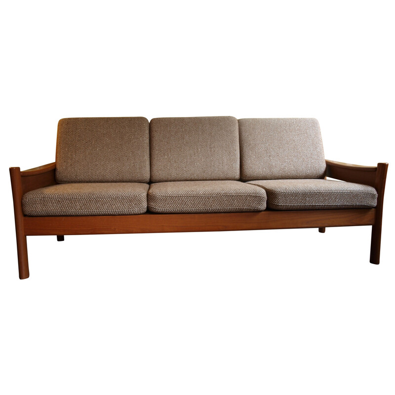 Scandinavian 3 seater Sofa in teak - 1960s