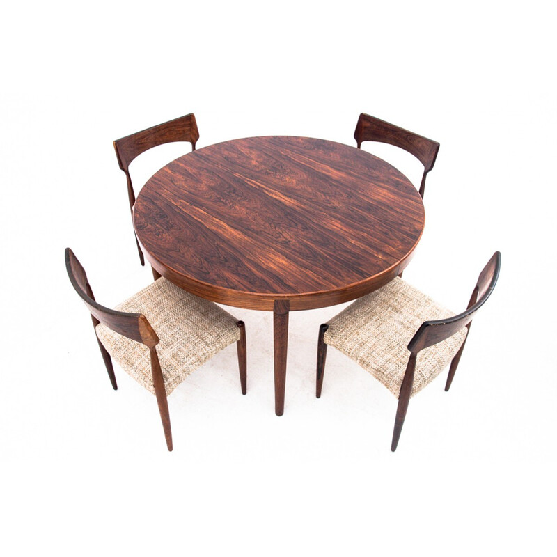 Vintage rosewood dining set by Bernhard Pedersen and Son, Denmark 1960s