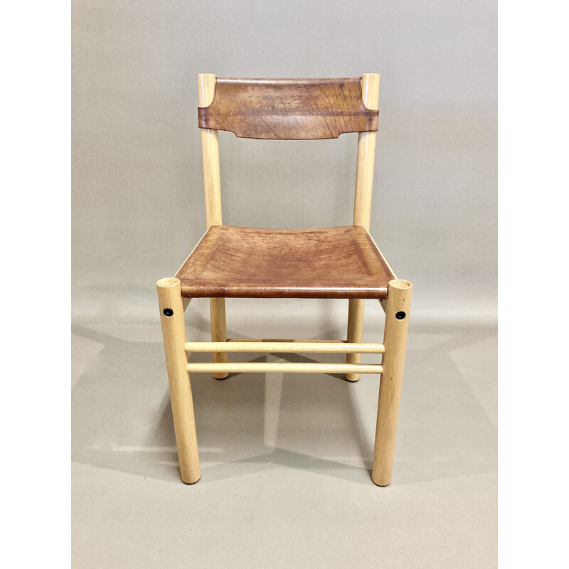 Set di 4 sedie vintage in pelle di Sede per Ibisco, 1960
