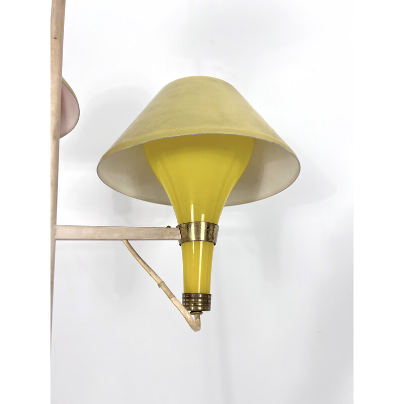 Mid-century three arms floor lamp by Stilux Milano, Italy 1950s