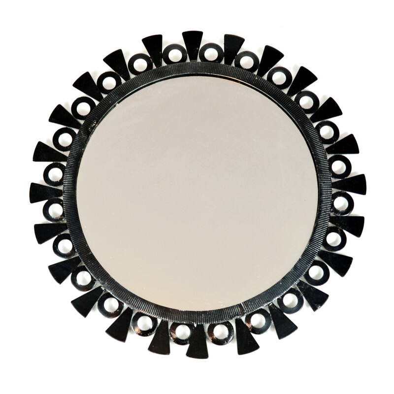 Vintage wall mirror by Veb Waggonbau, Germany 1970s