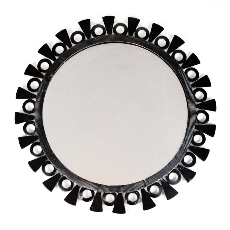 Vintage wall mirror by Veb Waggonbau, Germany 1970s