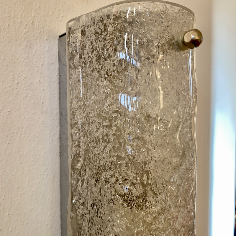 Candeeiro de parede de vidro fosco Vintage de Honsel Leuchten, 1960