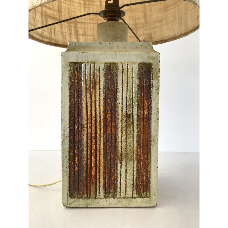 Vintage ceramic lamp by Roger Capron, 1960