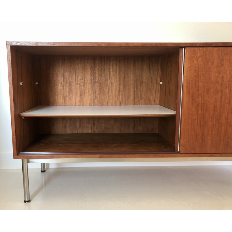 Vintage rosewood sideboard with 2 sliding doors, Italy 1970