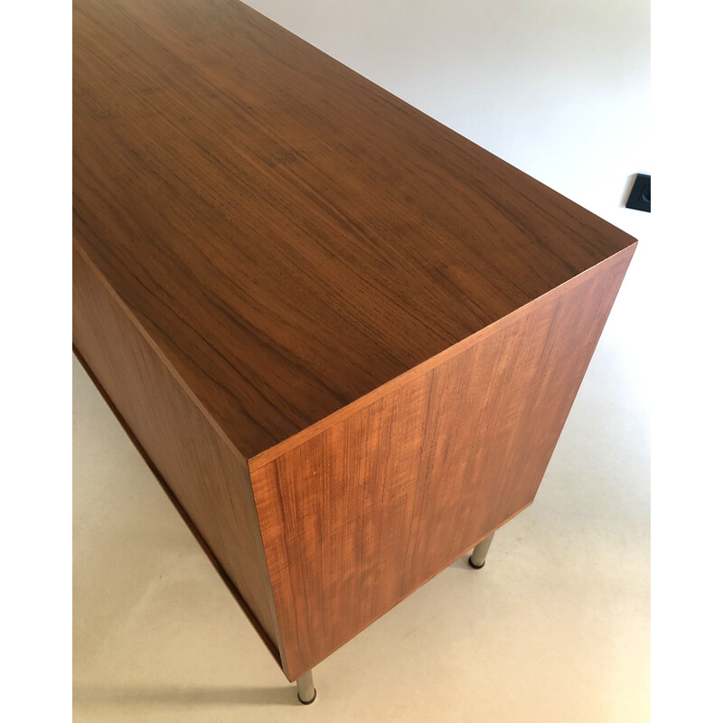 Vintage rosewood sideboard with 2 sliding doors, Italy 1970