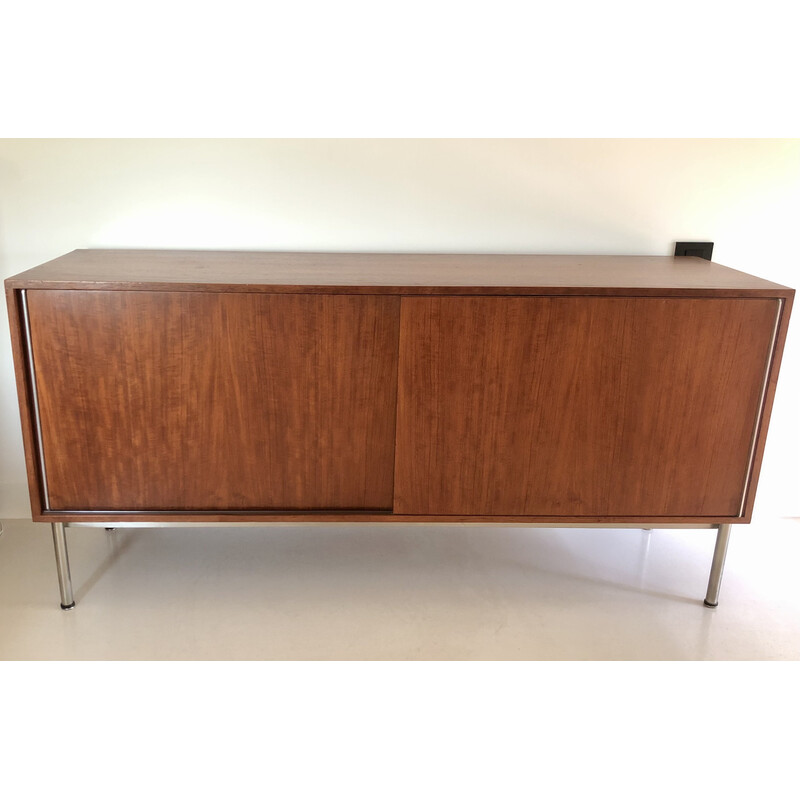 Vintage rosewood sideboard with 2 sliding doors, Italy 1970