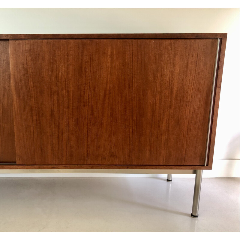 Vintage rosewood sideboard with 2 sliding doors, Italy 1970