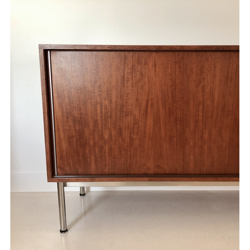 Vintage rosewood sideboard with 2 sliding doors, Italy 1970