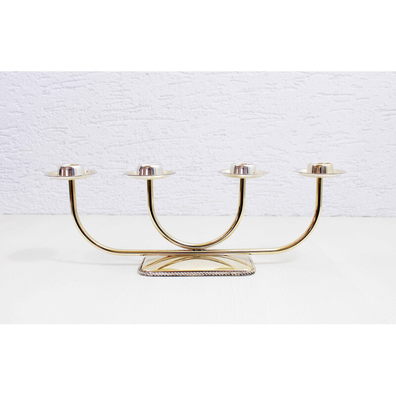 Candelabro prateado Vintage, 1960-1970