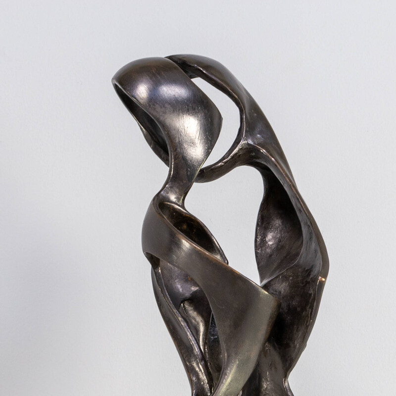 Scultura vintage in bronzo "lovers" di Jos Welten