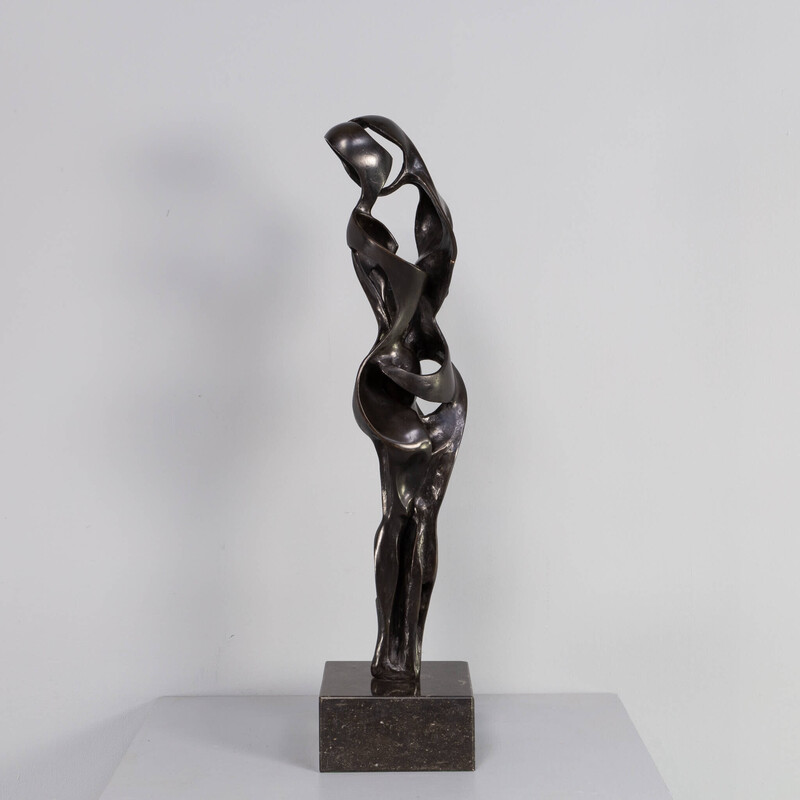 Escultura em bronze Vintage "amantes" de Jos Welten