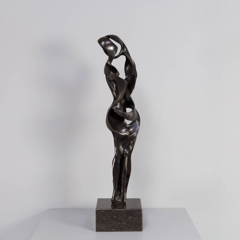 Vintage bronze sculpture "lovers" by Jos Welten