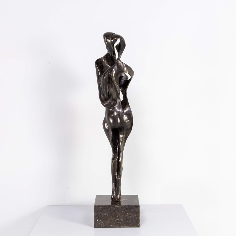 Escultura em bronze Vintage "amantes" de Jos Welten