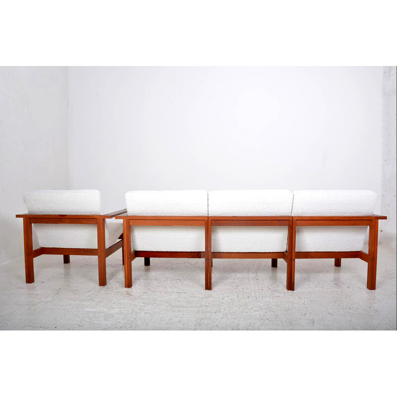 Vintage-Lounge-Set "Moduline" aus Palisanderholz und Stoff von O. G. Knudsen und T. Lind für France et Son, Dänemark 1962