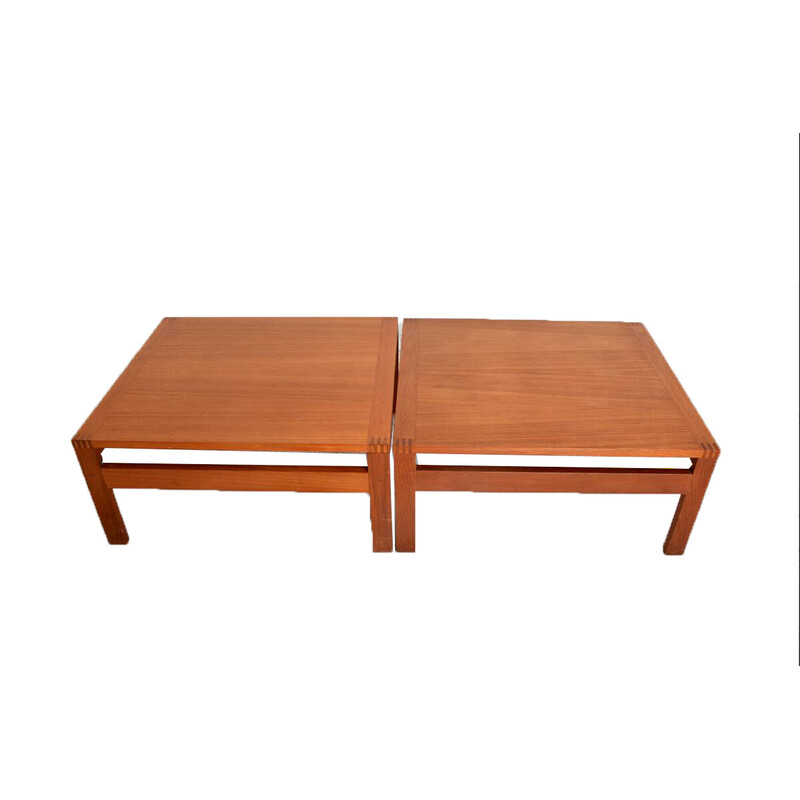 "Moduline" vintage living room set in rosewood and fabric by O. G. Knudsen and T. Lind for France et Son, Denmark 1962s