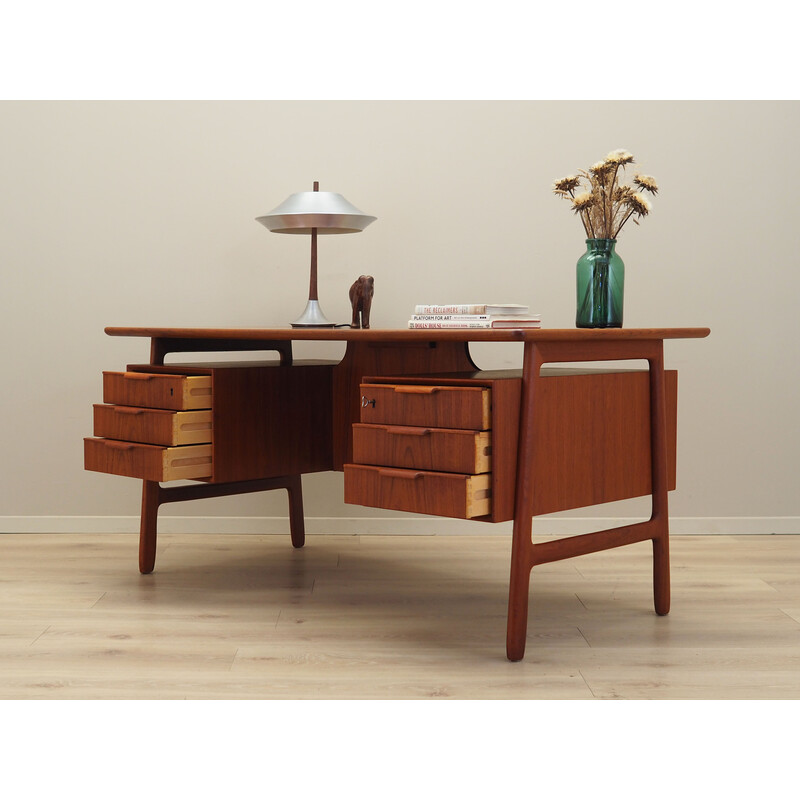 Vintage danish desk model no. 75 in teak by Omann Jun, 1970s