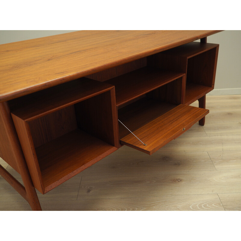 Vintage danish desk model no. 75 in teak by Omann Jun, 1970s