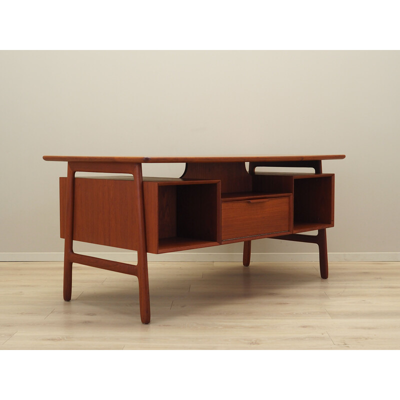 Vintage danish desk model no. 75 in teak by Omann Jun, 1970s