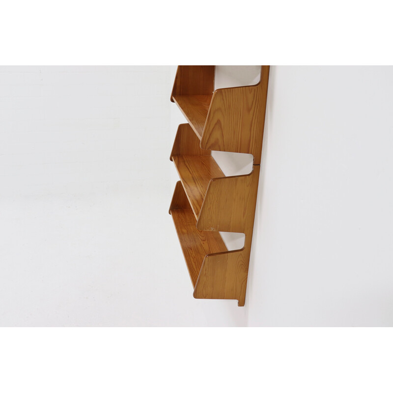 Scandinavian vintage pine shelf, 1960s