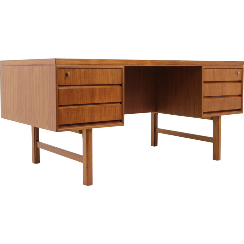 Danish teak writing desk by Gunni Omann for Omann Jun - 1960s