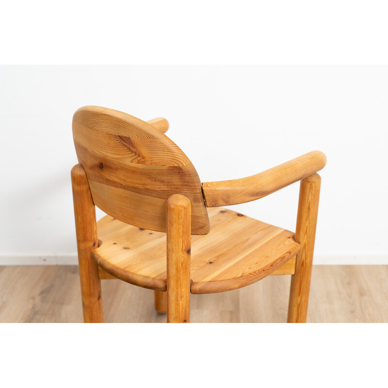 Cadeira de pinho Vintage com apoios de braços de Rainer Daumiller para Hirtshals Savværk