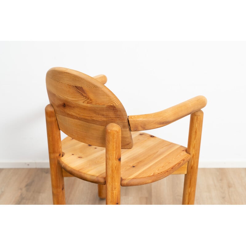 Chaise vintage en bois de pin avec accoudoirs par Rainer Daumiller pour Hirtshals Savværk