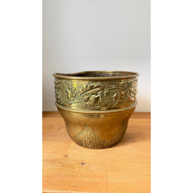 Vintage brass pot holder, 1970-1980s
