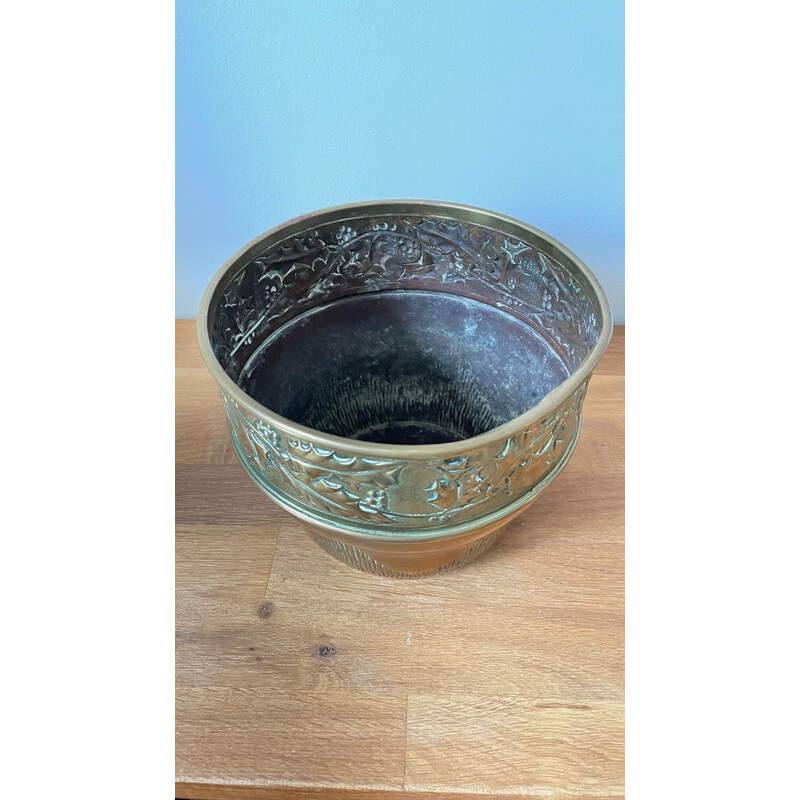 Vintage brass pot holder, 1970-1980s