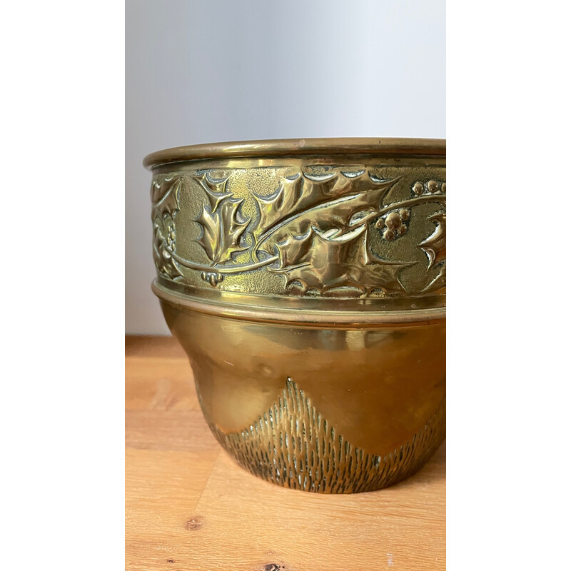 Vintage brass pot holder, 1970-1980s