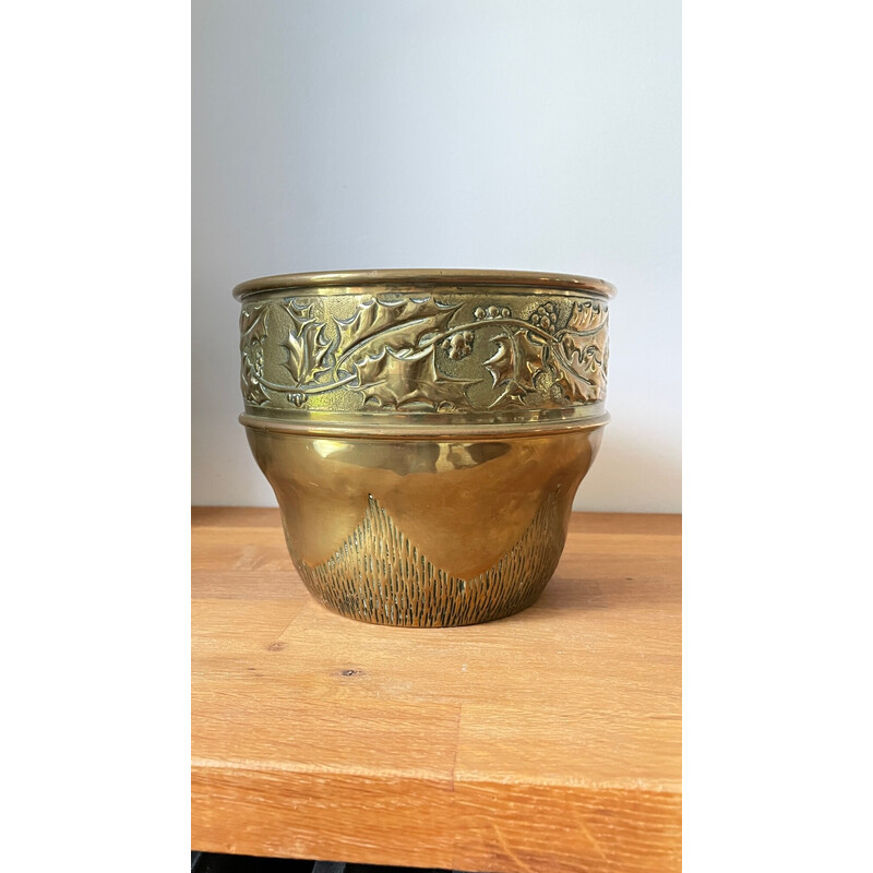 Vintage brass pot holder, 1970-1980s