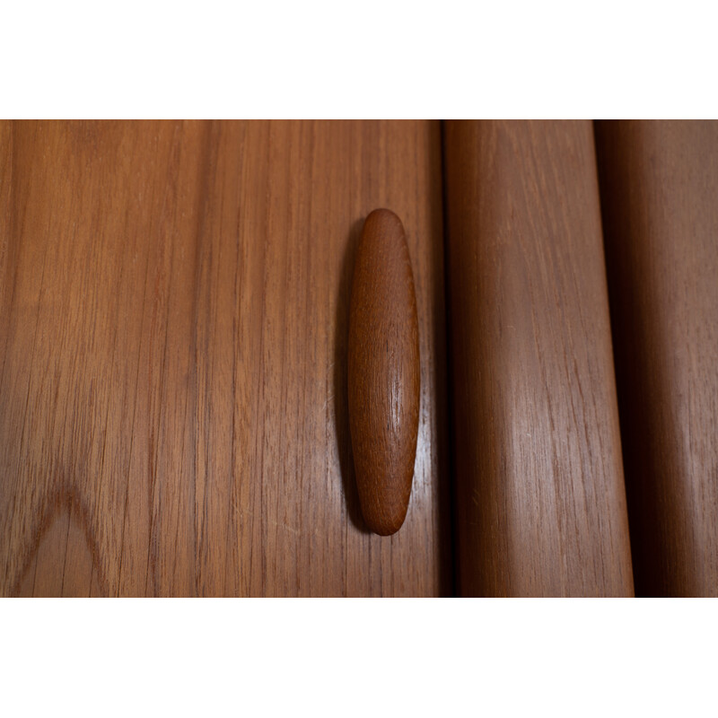 Vitrina vintage de madera de tres piezas de Dyrlund