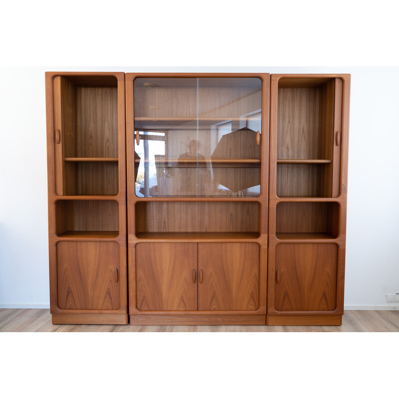 Vintage wooden three-piece display cabinet by Dyrlund